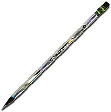 Ticonderoga Noir Black Wood-Cased #2 Pencils, Holographic Design, 12 Count