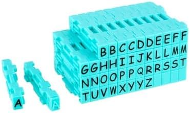 48 Piece Uppercase Clickable Stamp Set by Recollections - Connectable Stamps for Scrapbooking, Cards, Arts & Crafts - 1 Pack