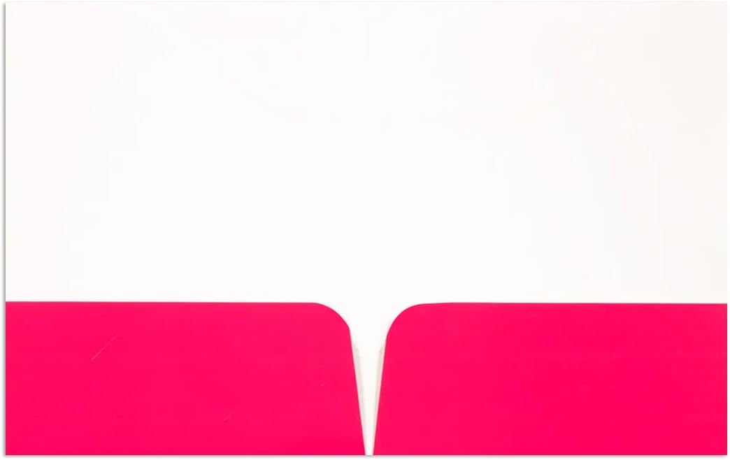 JAM PAPER Custom Printed Semi-Gloss Folders with Round Corner Pockets - Personalized Logo & Text - 12pt C1S - Pink - 100/Pack