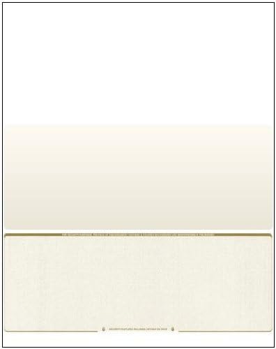 Business Voucher Check Stock - Computer Laser Checks - 500 Sheets, Check on Bottom, Gold Diamond