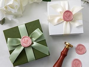 60 Pcs Rose Gold Wax Seal Stickers, Wedding Invitation Accessories Envelope Seals - Peferct for Wedding Accessories, Gift Box Craft Wrapping, Christmas Cards Envelope Decoraction