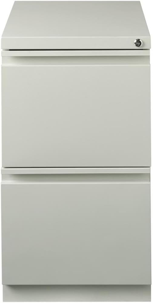 Hirsh Industries 20-inch Mobile Pedestal 2-Drawer File (Light Gray)