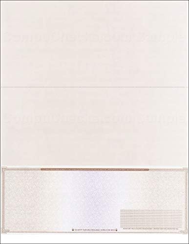 Compuchecks 2000 High Security Blank Check On Bottom Stock Paper Compatible with QuickBooks (Brown Mazed) Print Easy Your Computer Checks for Business Or Personal Use - Paper Weight # 70