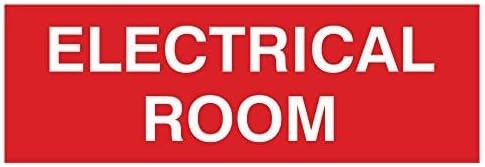 All Quality Basic Electrical Room Sign | Durable Construction | Building Safety -Red - Small (1 Pack)