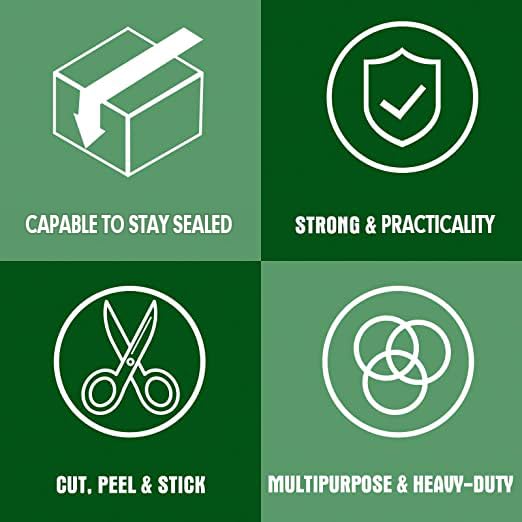 HERKKA Clear Packing Tape, 36 Rolls Heavy Duty Packaging Tape for Shipping Packaging Moving Sealing, Thicker Clear Packing Tape, 2 inches Wide, 65 Yards Per Roll, 2340 Total Yards