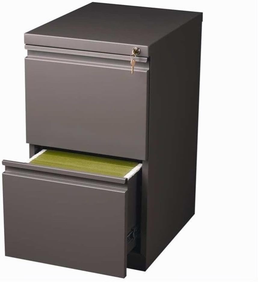 Bowery Hill 20" D Mobile Pedestal 2-Drawer File/File- Full Width Pull in Espresso