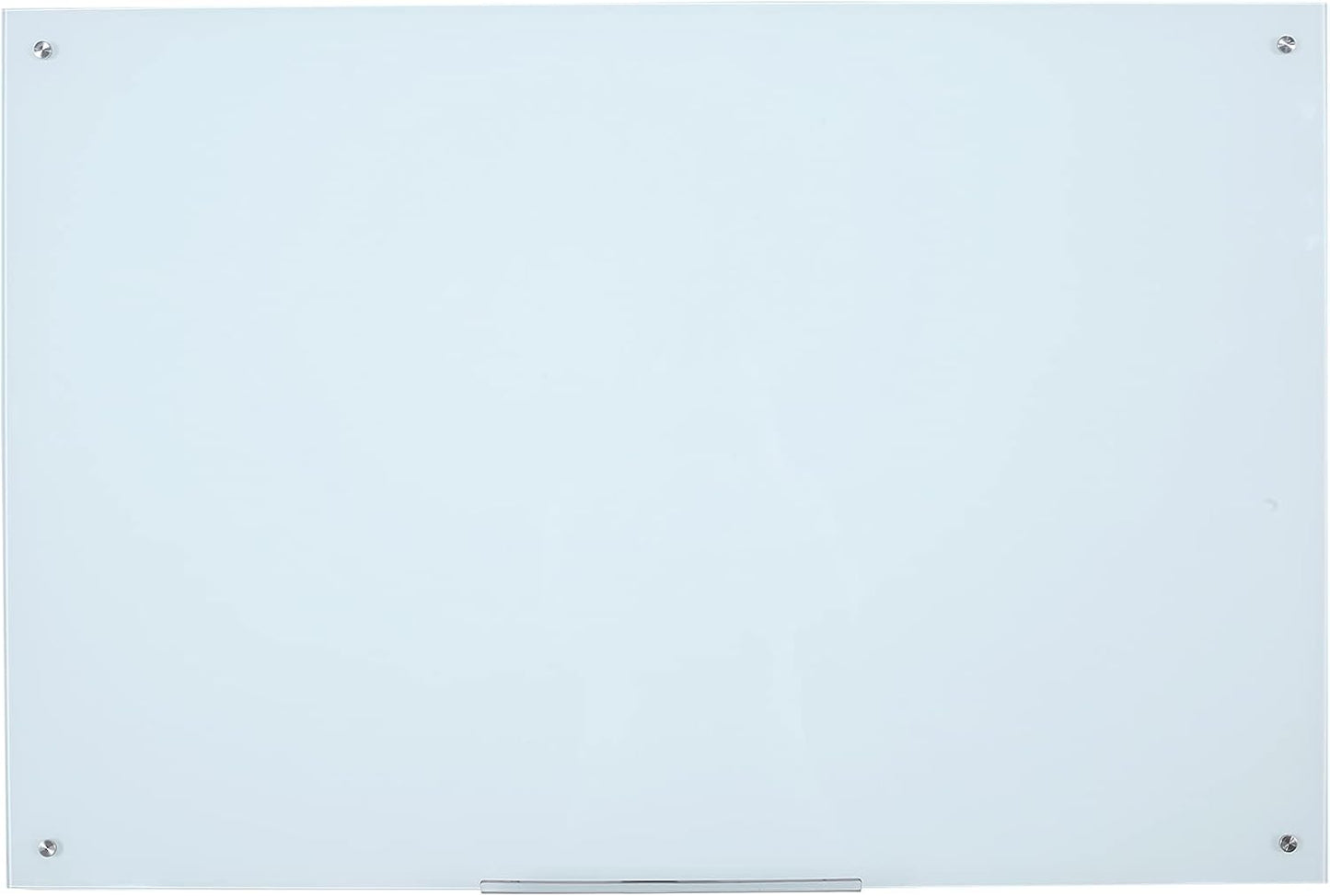 Glass Dry Erase Board - Magnetic Whiteboard with Frameless Mounting, Premium Tempered Glass Surface & Accessory Tray - Perfect for Office, Classroom, or Home (60" x 40")