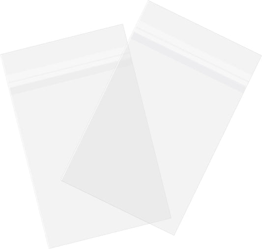 AUEAR, 5"x7" (100 Pack) Clear Plastic Sleeves - Acid Free 1.6mil Crystal Resealable Bags -Fit for 5x7 Art Prints, Photos, Cards & Envelope