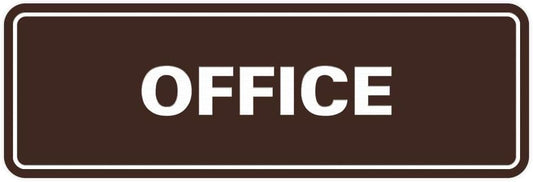 Signs ByLITA Standard Office Sign - Professional Business Signage - Easy to Install (Dark Brown) - Small 1 Pack