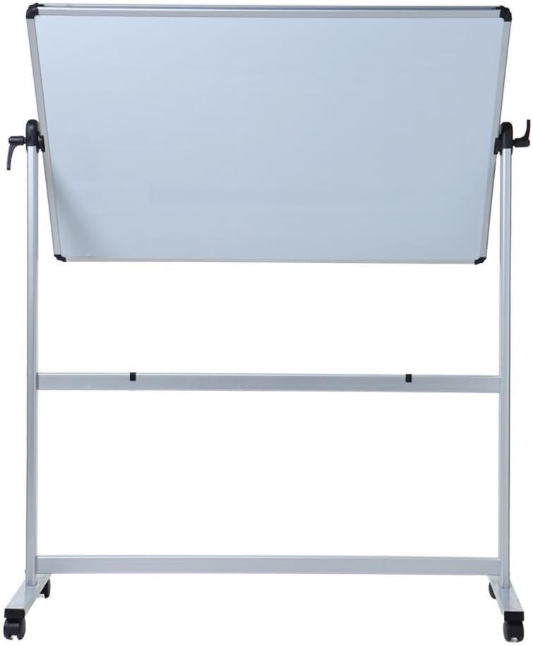 VIZ-PRO Double-Sided Magnetic Mobile Whiteboard, 72 x 40 Inches, Rolling Dry Erase Board Easel Stand on Wheels with Aluminium Frame for School Office Home