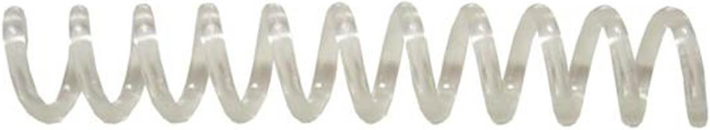 TruBind 6mm (1/4 in.) Spiral Binding Coils for Reports, Presentations and Proposals | 4:1 Pitch | 12 in. Length | Clear | 30 Sheets Binding Capacity | 100 Pack