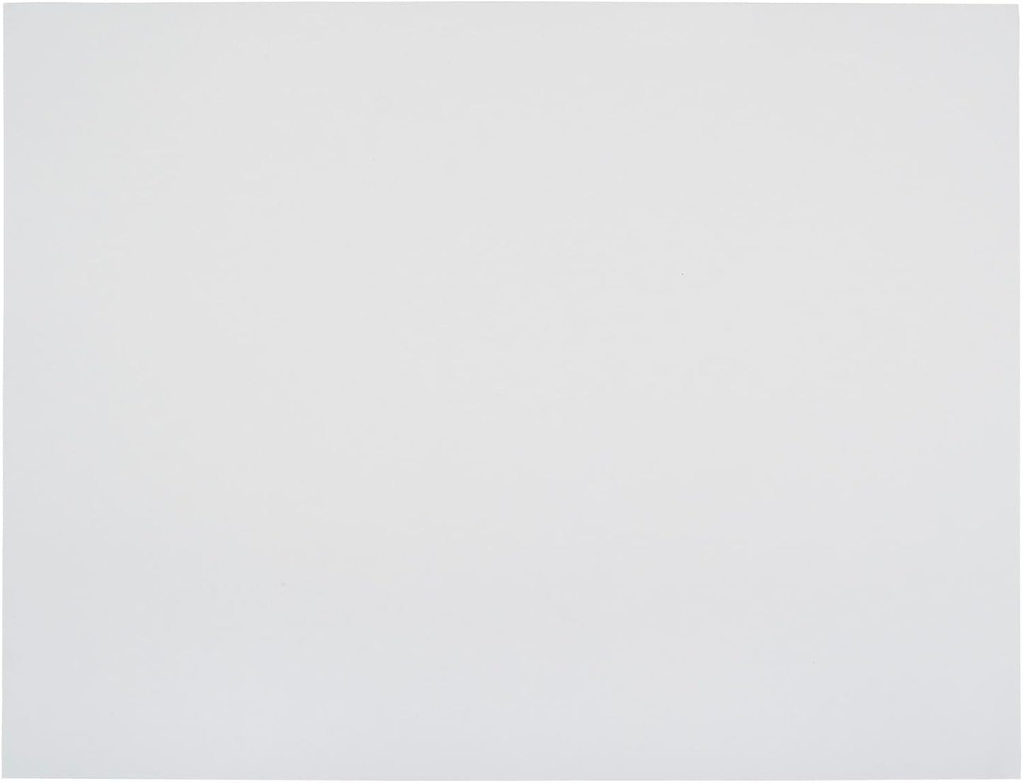 School Smart Railroad Poster Board Paper, 22 x 28 Inches, 4-Ply, White, Pack of 25