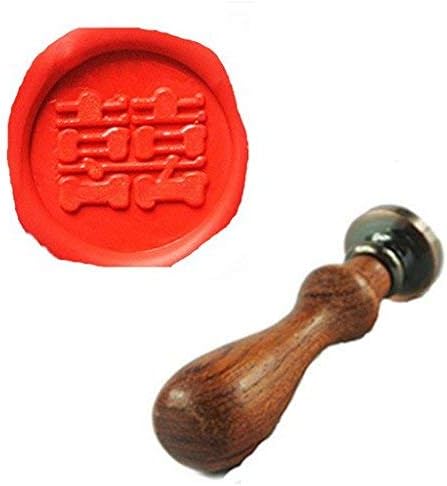 21 Styles Decorative Chinese Character Double Happiness Symble Cats Wax Seal Sealing Stamp Curlicue Wedding Invitations Christmas Gift Cards Embellishment Cutomize Seal Stamp Rosewood Handle Set