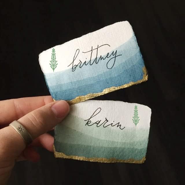 Handmade White Deckle Edge Blank Paper - 2x3 Inch Package of 50 - Mixed Media Loose Leaf Paper for Placecards, Vow Cards, Thick 150 GSM