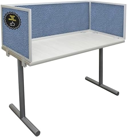 OBEX Acoustic Mounted Screen Privacy Panel Table Top Separator, Sound Blocking Desk Divider (Twilight, 24" X 30")