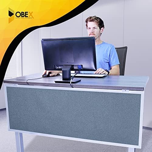 OBEX Acoustic Table Mounted Modesty Desk Privacy & Sound Absorbing Panel for Office Cubicles, 18" x 48", Twilight