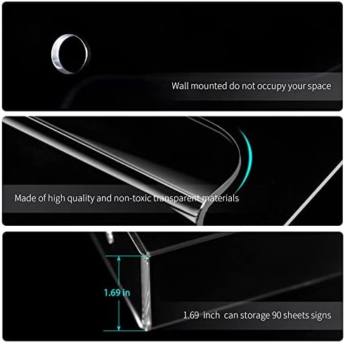 Zavekia Brochure Holder, 4 x 6 Inches Wall Mount Literature Holder (10 pack)