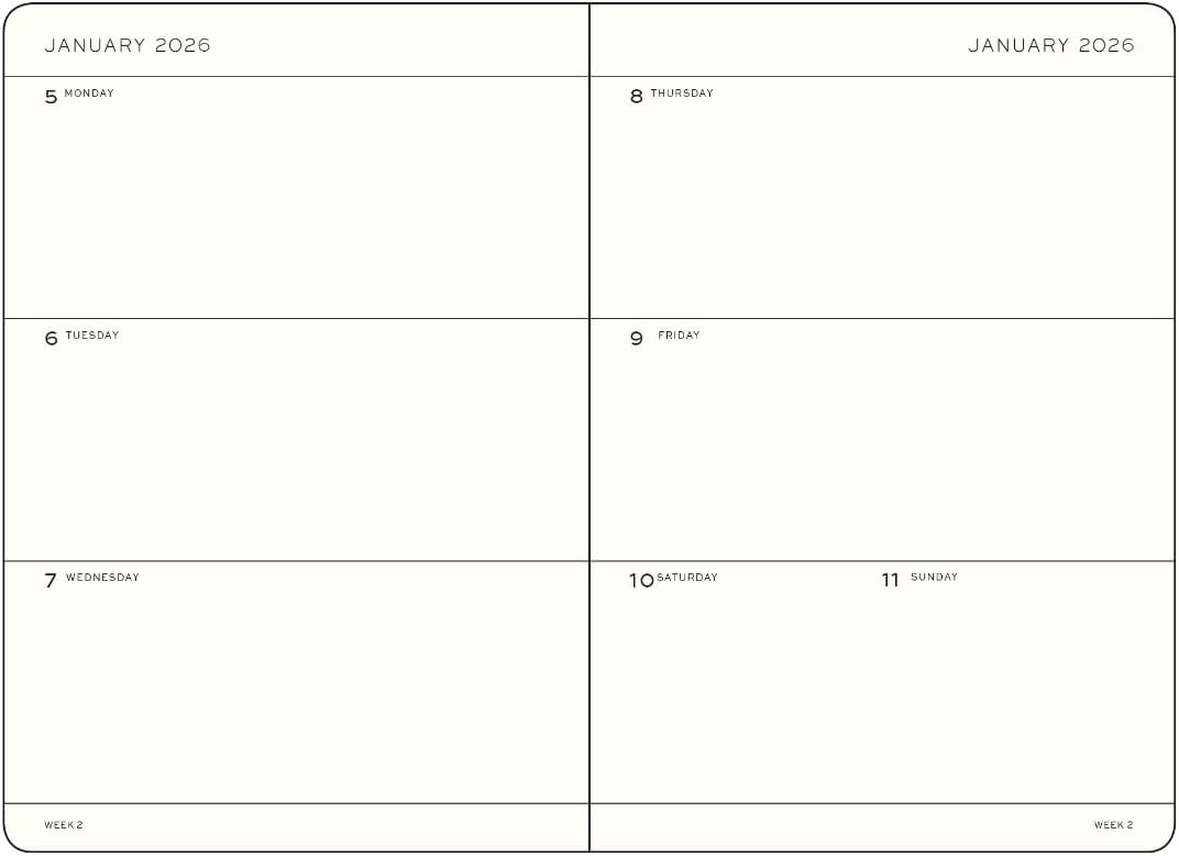 LEUCHTTURM1917 - Weekly Planner Hardcover Medium (A5), 18-month, Jul. 2025 - Dec. 2026, English, Rising Sun