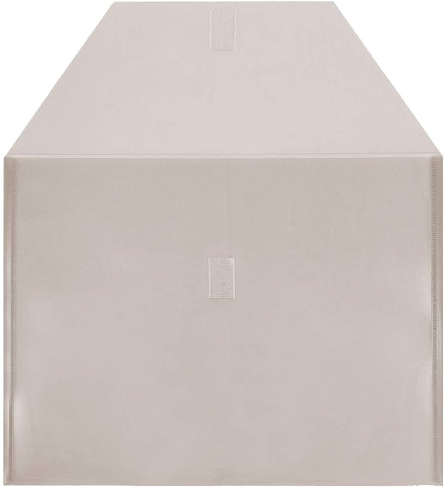 JAM PAPER Plastic Envelopes with Hook & Loop Closure - Letter Booklet - 9 3/4 x 13 - Smoke Gray - 12/Pack