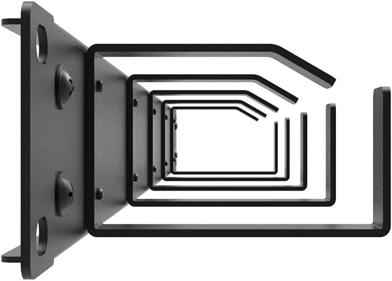 Jingchengmei 19-Inch 1U Metal Horizontal Rackmount Cable Manager with 5 D-Rings (1UCM5R440, Black)