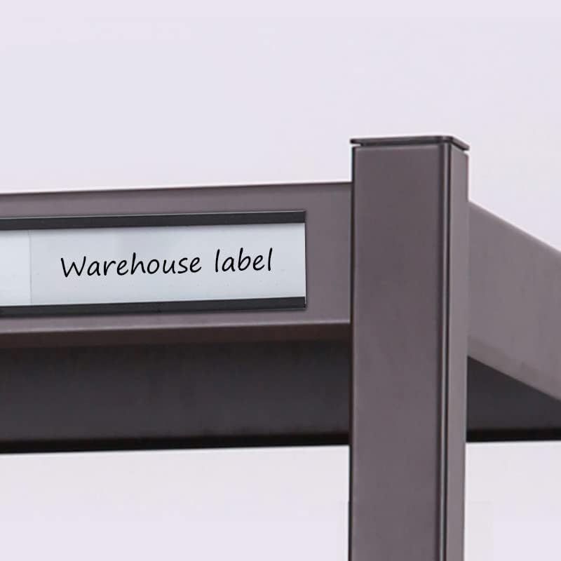 C Channel Magentic Label Holders 1x3 Inches with Paper Inserts and Clear Plastic Protectors, Pack of 30, Magnetic Data Card Holders File Cabinet Labels