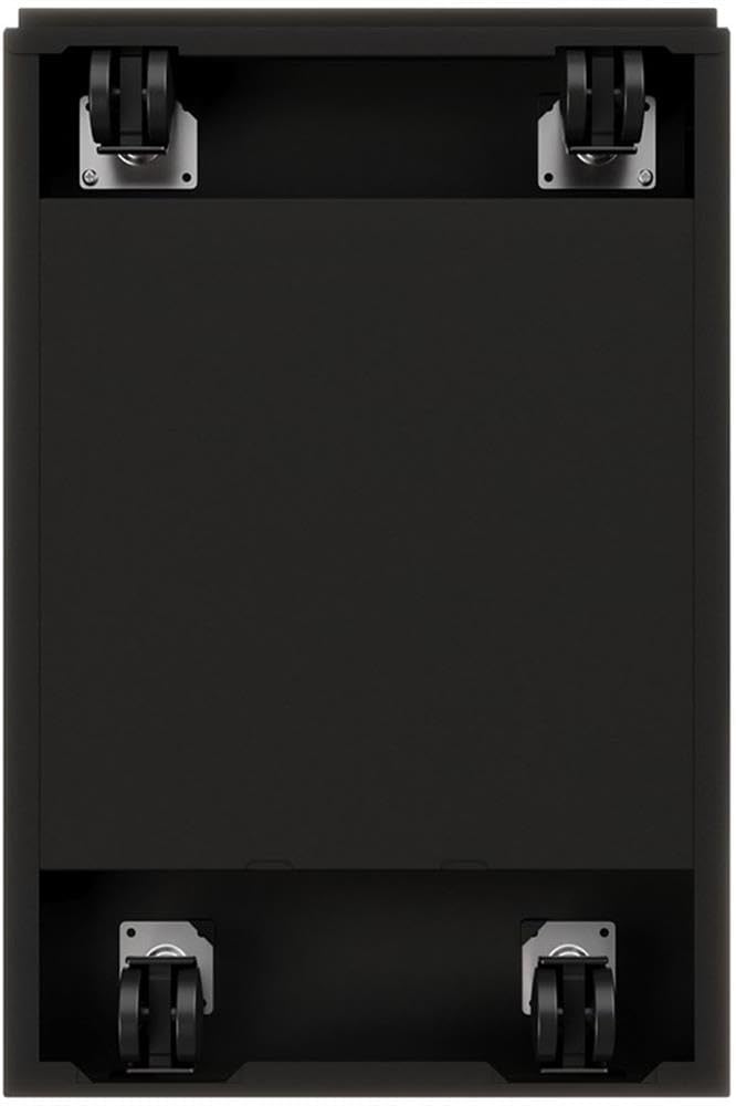 BOWERY HILL 20" 2-Drawer Modern Metal Mobile Pedestal File Cabinet in Black