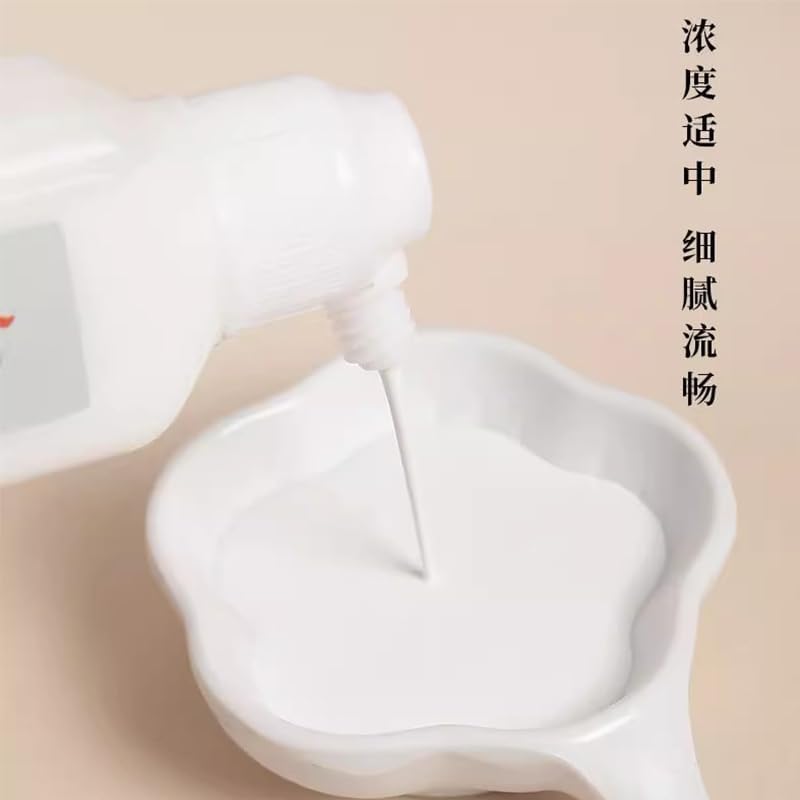 MEGREZ Colored Ink Liquid Sumi Ink, Copying Ink for Chinese Painting Drawing Writing and Brush Calligraphy, Specialized Ink for Detailed Artwork, White