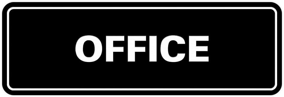Signs ByLITA Standard Office Sign - Professional Business Signage - Easy to Install (Black) - Large 1 Pack