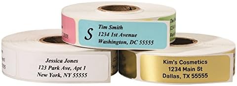 Return Address Labels - Roll of 250 Personalized Labels (Multi-Color)