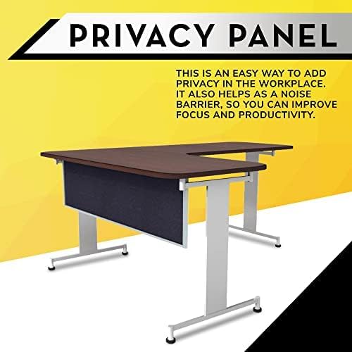 OBEX Acoustic Table Mounted Modesty Desk Privacy & Sound Absorbing Panel for Office Cubicles, 18" x 42", Slate