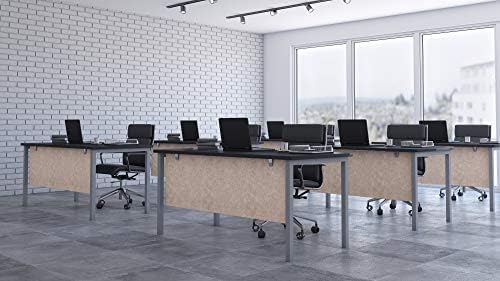 OBEX Modesty Desk PET Privacy Screen Acoustic Sound Absorbing Panel Ideal for Reception, Student Table or Office Cubicles Workstations, 18" x 72", Sand