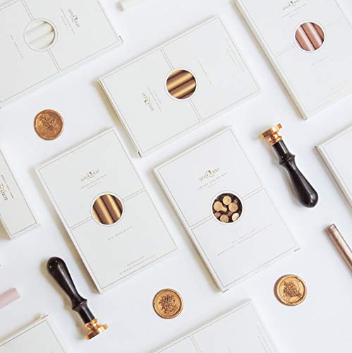 UNIQOOO Mailable Glue Gun Sealing Wax Sticks for Wax Seal Stamp - Metallic Antique Gold, Great for Wedding Invitations, Cards Envelopes, Snail Mails, Wine Packages, Christmas Gift Ideas, Pack of 8