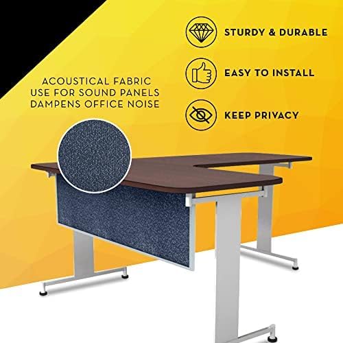 OBEX Acoustic Table Mounted Modesty Desk Privacy & Sound Absorbing Panel for Office Cubicles, 18" x 48", Graphite