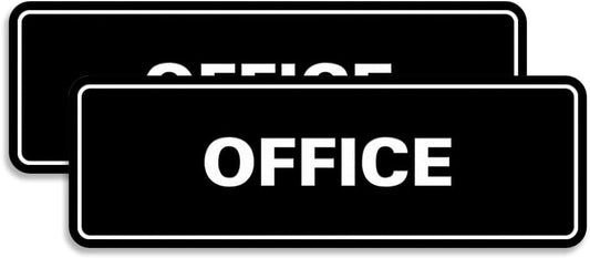 Signs ByLITA Standard Office Sign - Professional Business Signage - Easy to Install (Black) - Medium 2 Pack