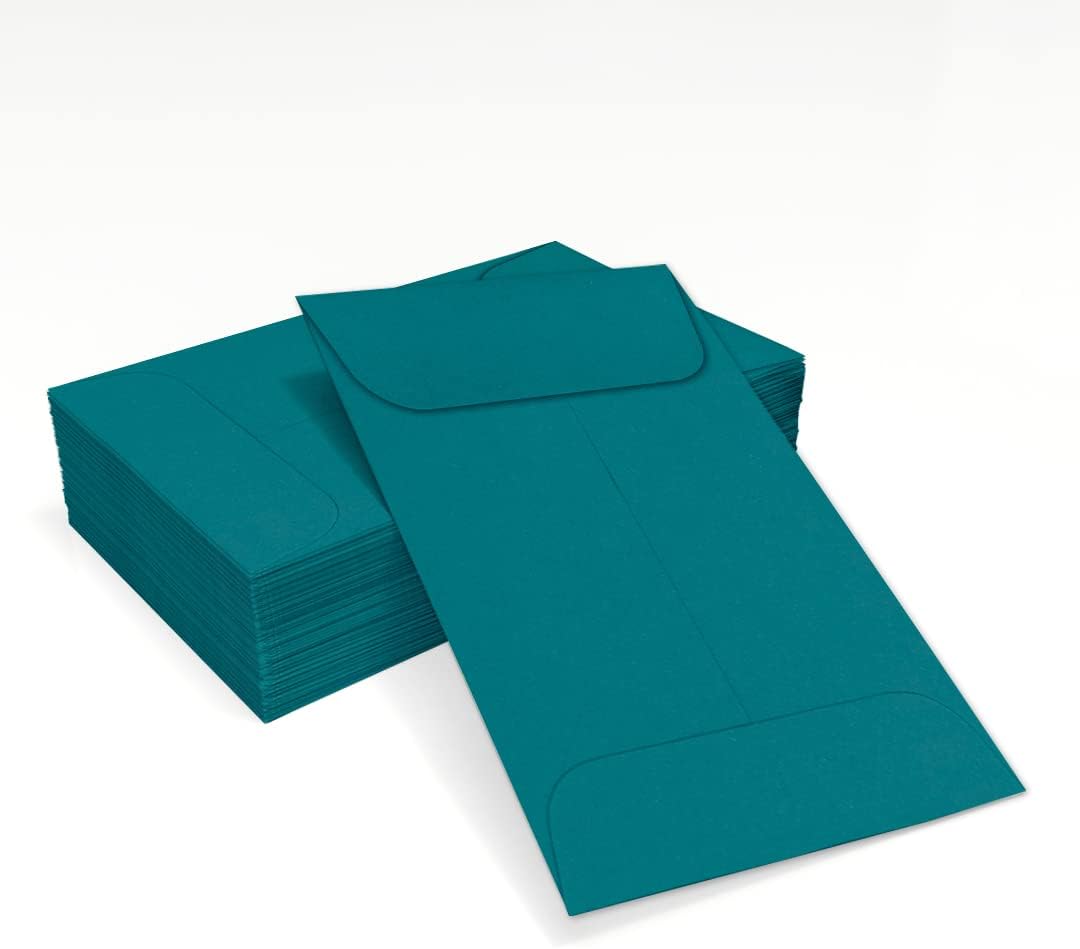 LUXPaper #1 Coin Envelopes | 2 1/4" x 3 1/2" | Teal | 80lb. Text | 1,000 Qty