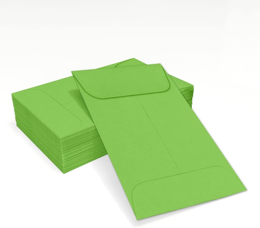 LUXPaper #1 Coin Envelopes | 2 1/4" x 3 1/2" | Limelight Green | 80lb. Text | 500 Qty