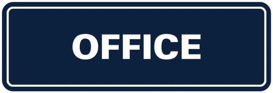 Signs ByLITA Standard Office Sign - Professional Business Signage - Easy to Install (Navy Blue/White) - Small 1 Pack