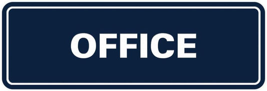 Signs ByLITA Standard Office Sign - Professional Business Signage - Easy to Install (Navy Blue/Gold) - Large 1 Pack