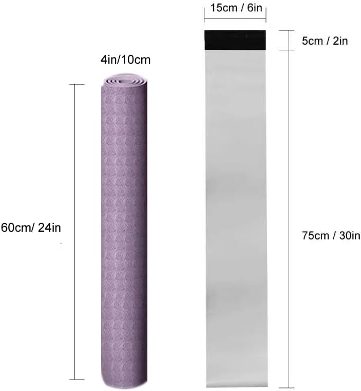 6x30 Inches Long Poly Mailers 100 Pack, Long Shipping Bags White Envelopes Packaging for Unique Narrow Items Mailing