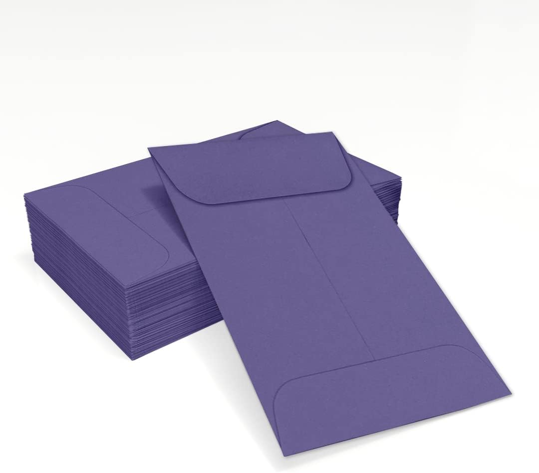 LUXPaper #1 Coin Envelopes | 2 1/4" x 3 1/2" | Wisteria Purple | 80lb. Text | 500 Qty