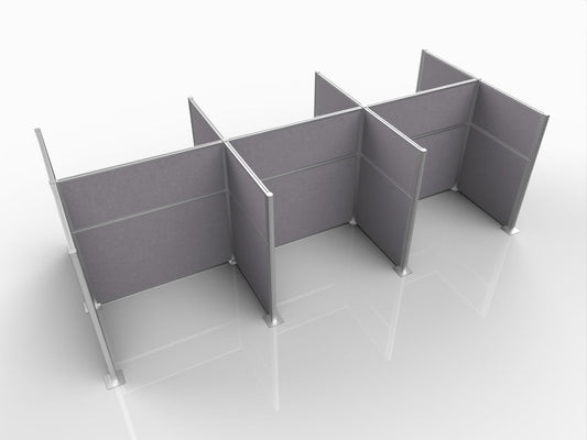 Versare Hush Panel Cubicle Kit | Workstation Partition Walls | Sound Dampening Cubicle Walls | Partitions for Desks