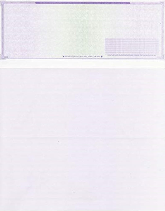 Compuchecks - 50 High Security Blank Check Stock Paper - Checks on Top - Print Easy And Secure From Your Computer, Our Business Check Paper Weight # 70 (Purple Mazed)