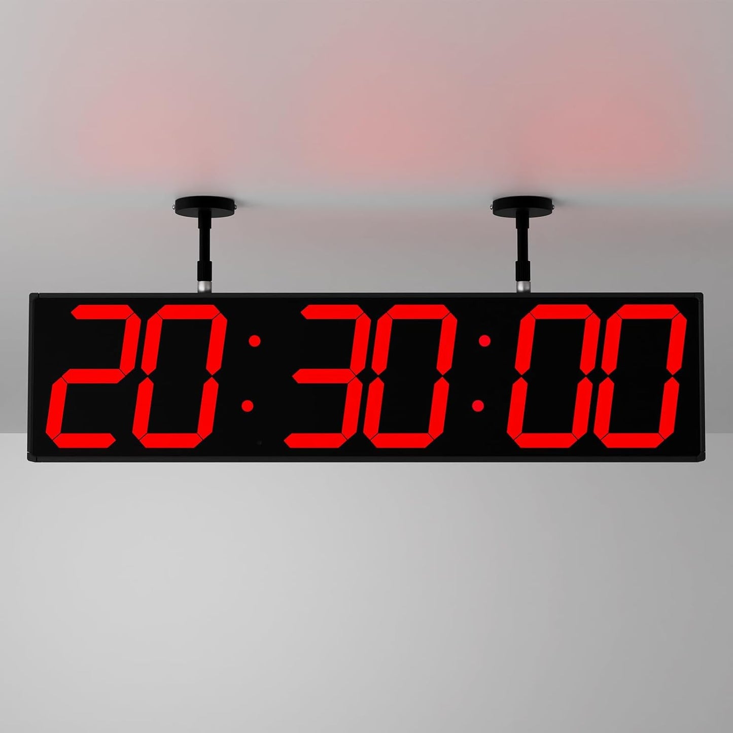 28.4‘’ Digital Clock with Large Display,Hanging Clock with Clearly Visible Large Digital Double-Sided Display,Multi-Function Led Clock with Temperature and Calendar Display (Red)
