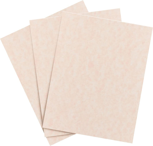 Salmon Parchment Paper – Great for Certificates, Menus and Wedding Invitations | 24lb Bond / 60lb Text / 90GSM | Writing, Copy, Printing – 8.5 x 11 Letter Size Paper | 100 Sheets per Pack