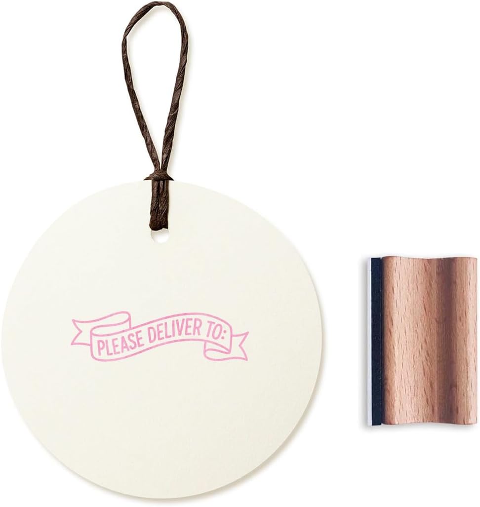 Please Deliver to Rubber Stamp, 1.3inch Stamp for Scrapbooking Card Making Crafting