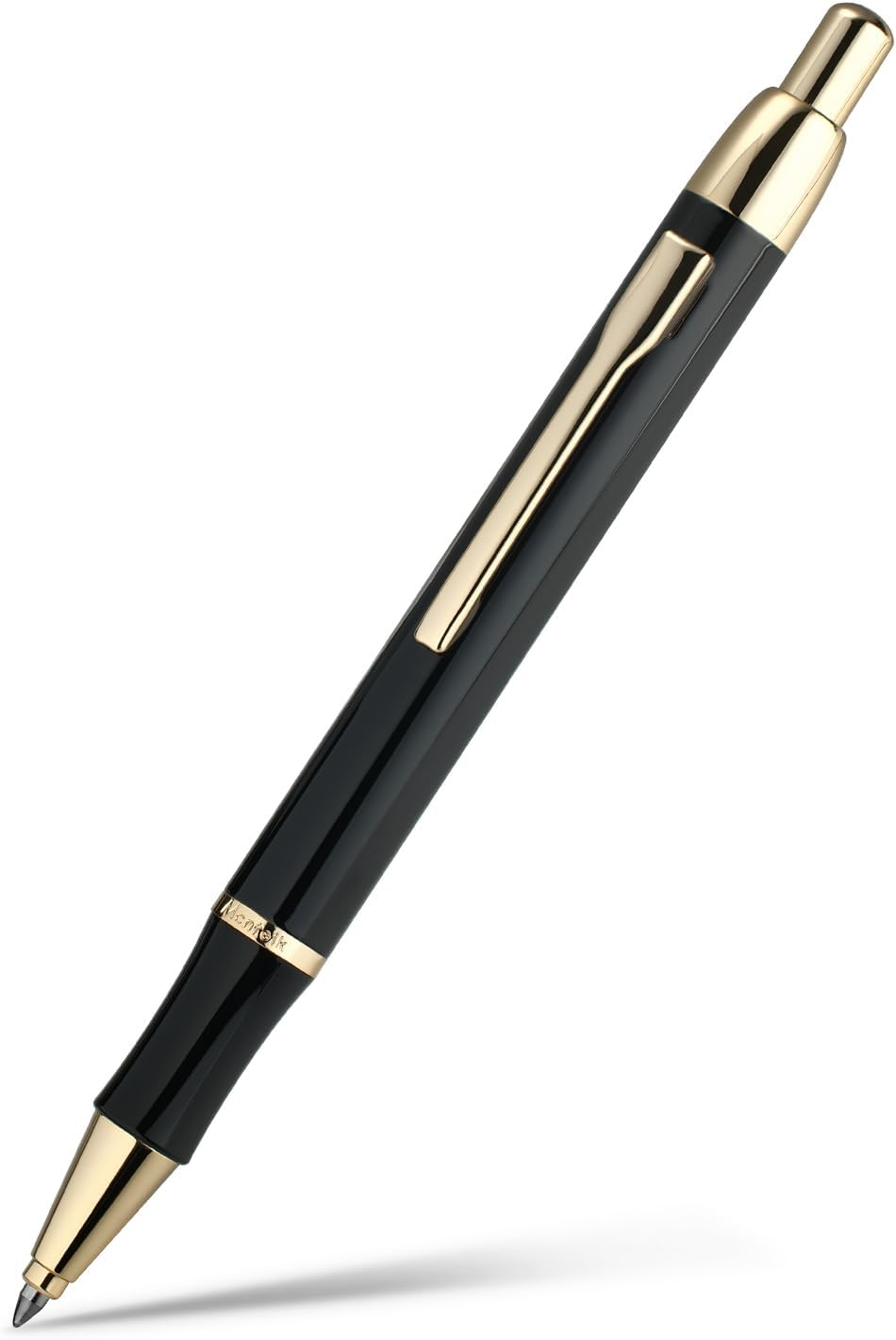 Black Gel Pen With 24K Gold Finish, Fine lacquer work, Best Men's And Women's Gift Pen Set, Professional, ADMOK Black Refill, Smooth Writing, Executive, Office, Click, Nice Retractable Pens