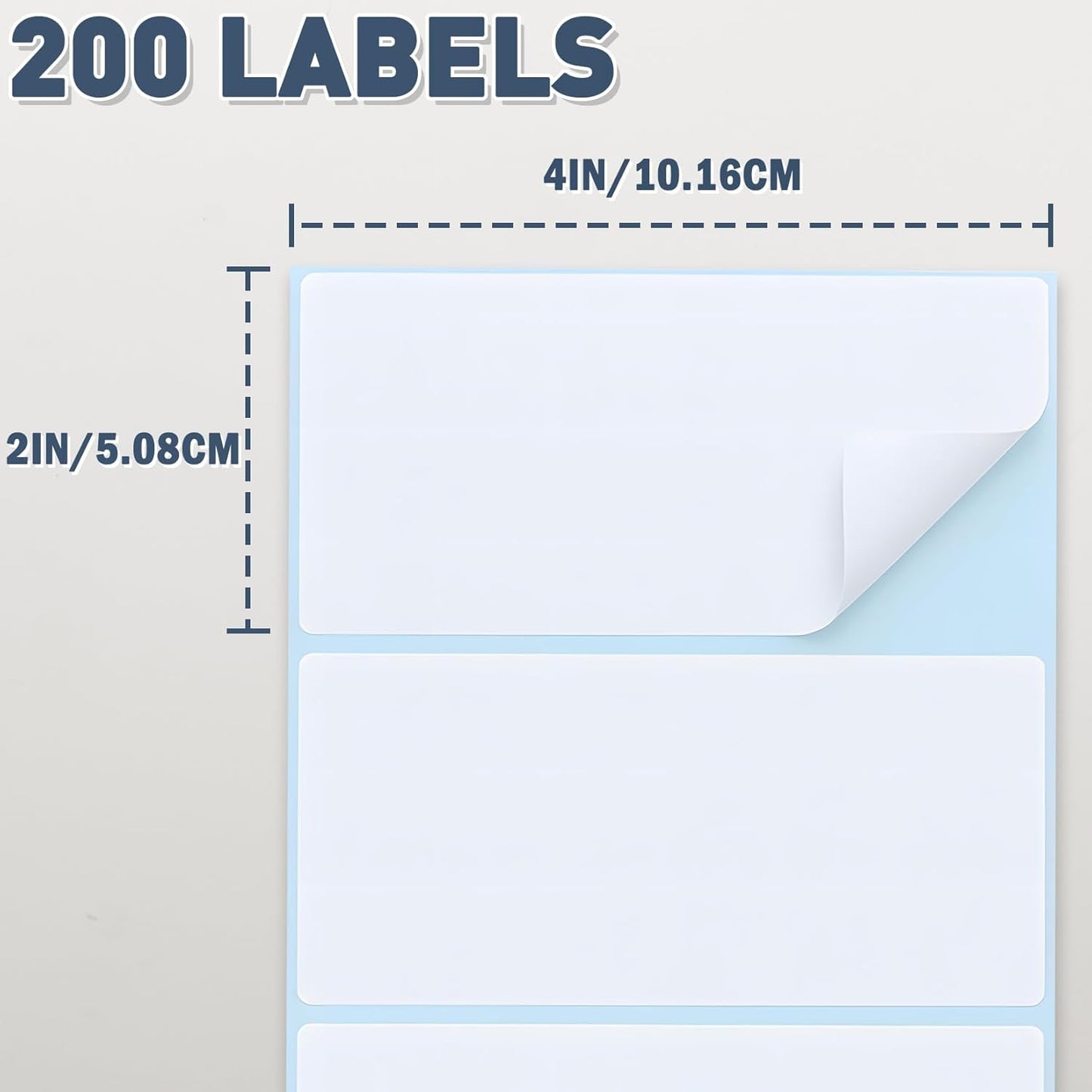 JTIEO 2" x 4" Sticker Labels Direct Thermal Labels 200Pcs Shipping Label, Compatible with Zebra & Rollo Label Printer