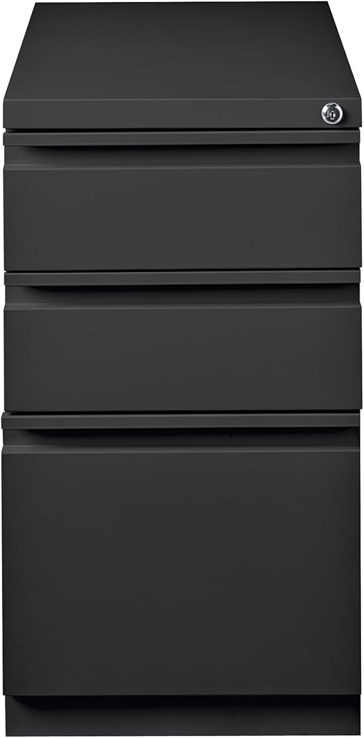 Workpro™ - File Cabinet - Vertical Mobile Pedestal File Cabinet - 19.87" x 15" x 27.75" - Black