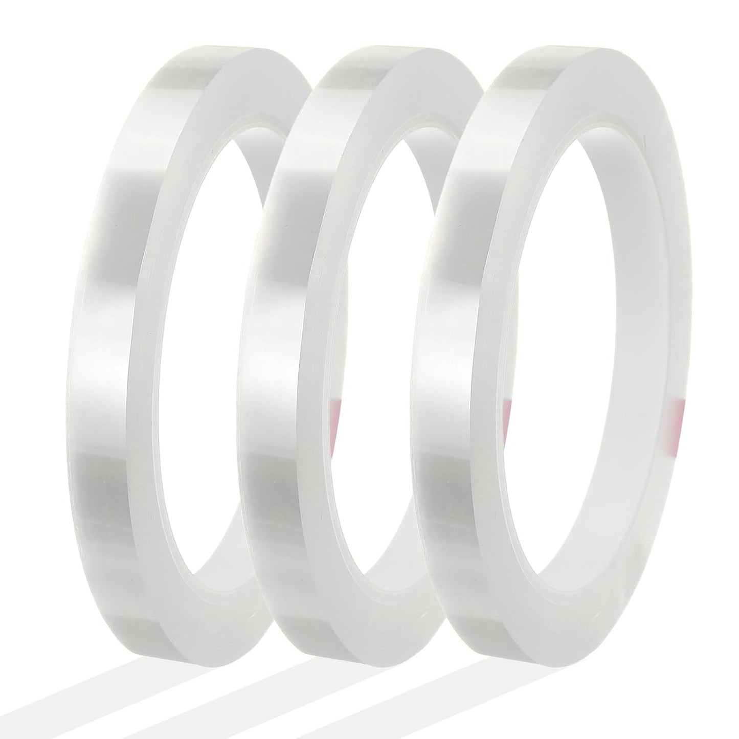 MECCANIXITY Whiteboard Tape 3/8" x 72 Yard Pinstripe Graphic Chart Line Grid Marking Tapes for Classroom Office Dry Erase Board Art, Clear, Pack of 3