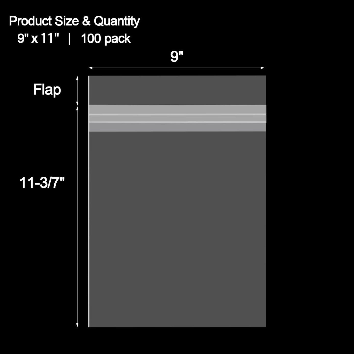 AUEAR, 9"x11" (100 Pack) Clear Plastic Sleeves - Acid Free 1.6Mil Crystal Resealable Bags -Fit for 8.5x11 Photos, Art Prints, Pictures, Papers